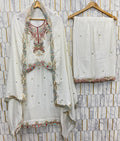 Premium Chinon Silk Heavy Embroidery Sharara Set