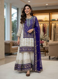 Elegant Georgette Kurti & Sharara Set with Dupatta
