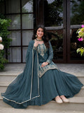 Designer Heavy Roman Cotton Top, Lehenga & Chanderi Silk Dupatta Set