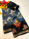 Soft Georgette Jacquard Weaving Saree with Running Blouse