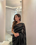 Soft Georgette Saree with 3mm Sequence Work & Mono Silk Blouse