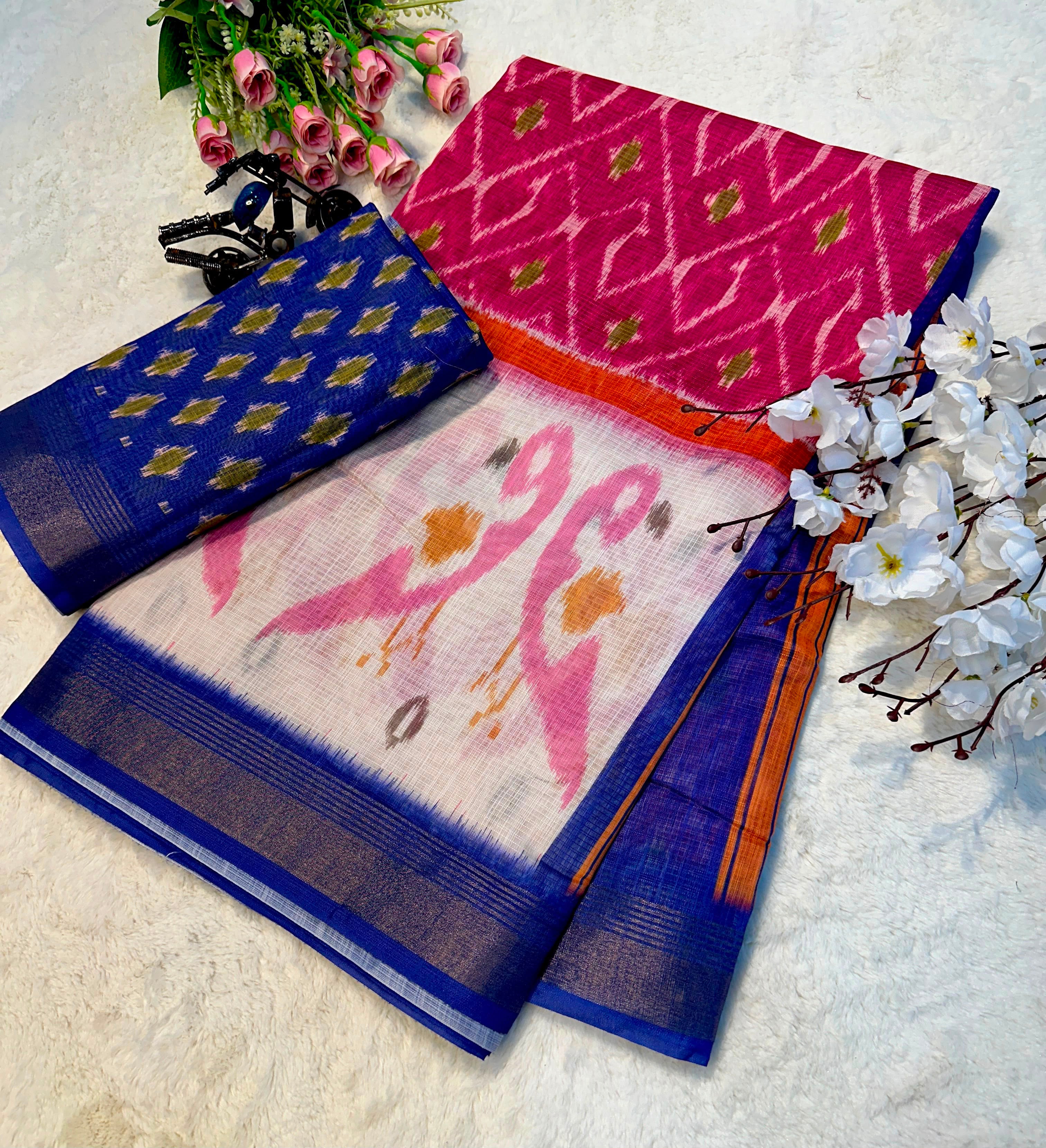 Elegant Tussar Silk Saree with Matching Blouse Piece
