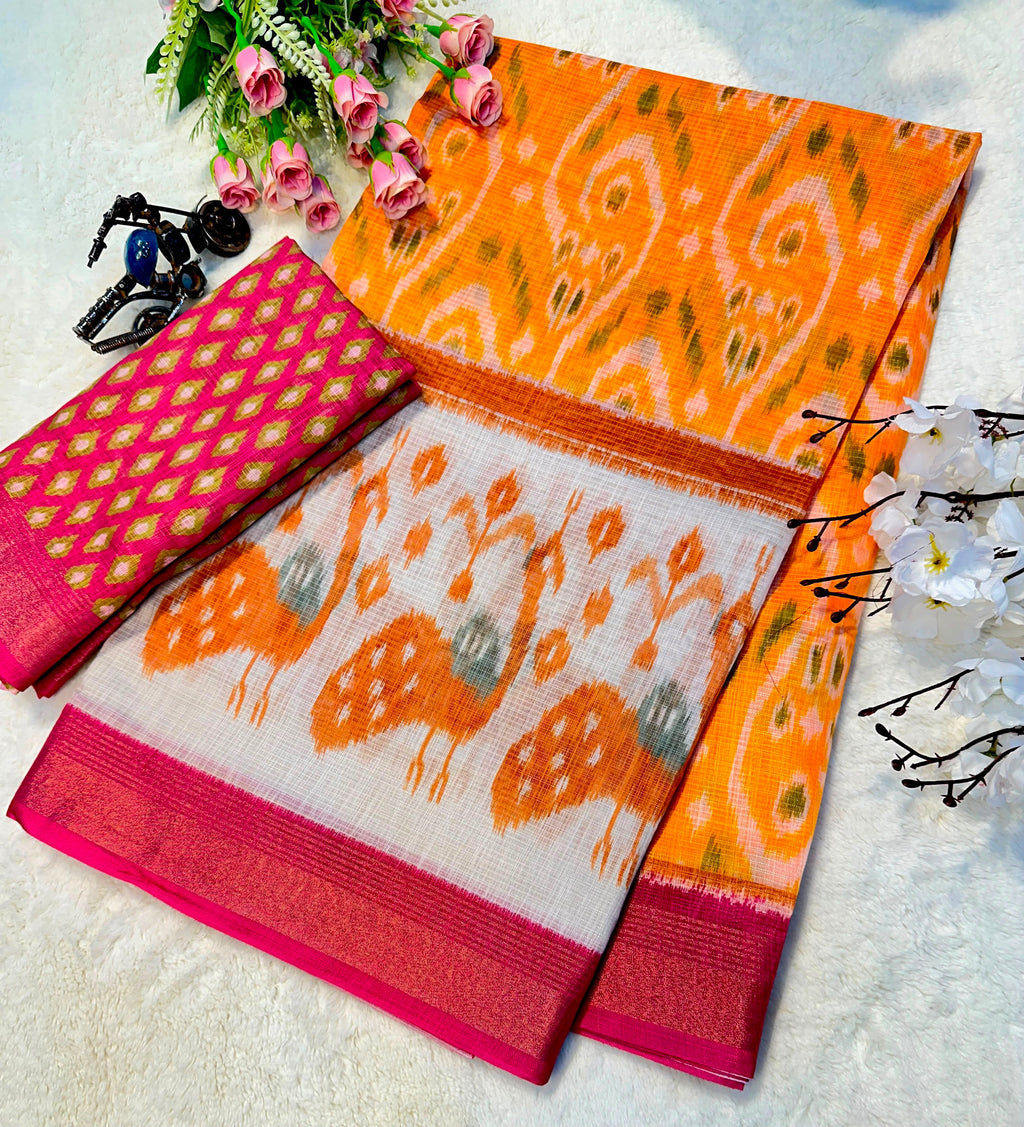Elegant Tussar Silk Saree with Matching Blouse Piece