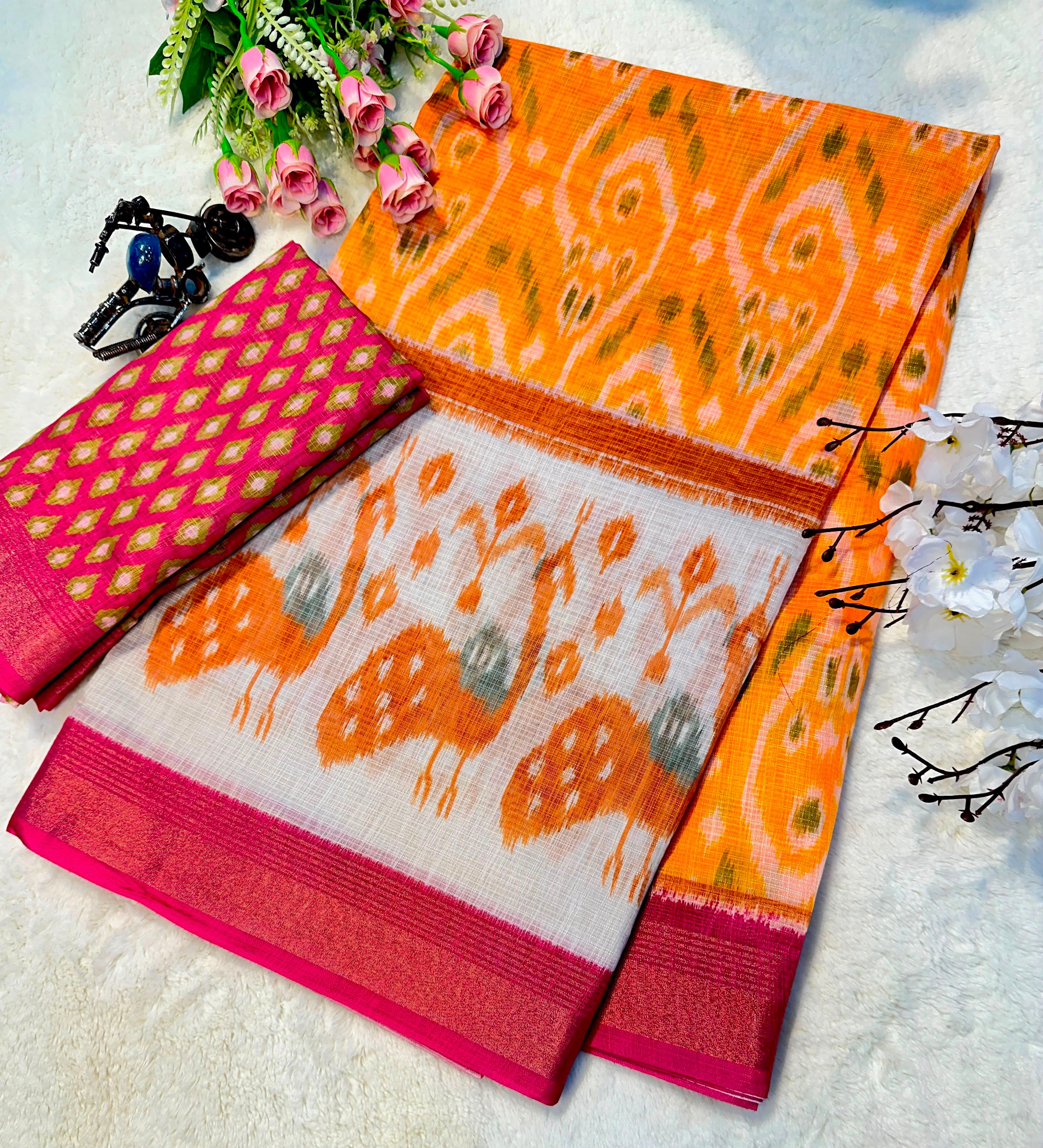 Elegant Tussar Silk Saree with Matching Blouse Piece