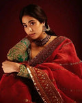 Sutrani Kumkum Designer Soft Organza Saree with Heavy Embroidery Work