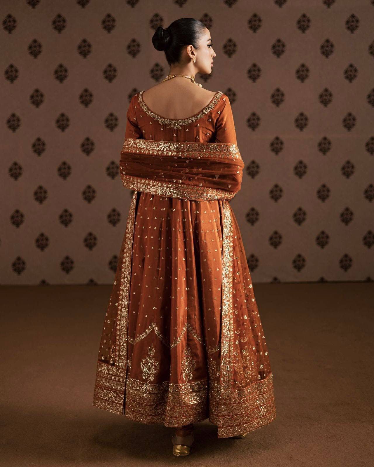 Premium Black Rangoli Silk Embroidered Anarkali Gown Set with Dupatta