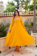 Sanvi Georgette Anarkali Suit Set with Handwork & Dupatta