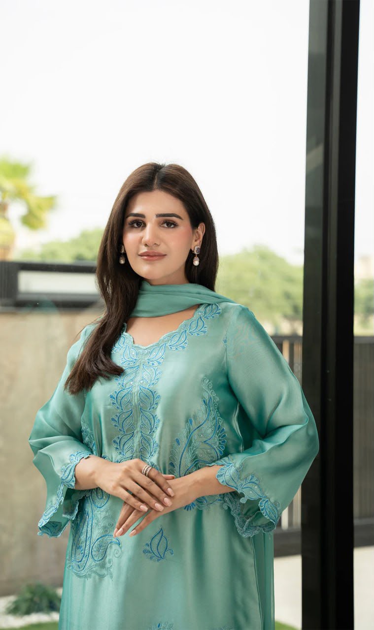 Designer Heavy Rayon 3-Piece Kurti & Pant Set