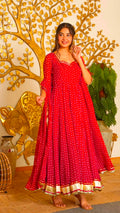 Digitally Printed Faux Georgette Flared Anarkali Set with Micro Cotton Pant & Dupatta