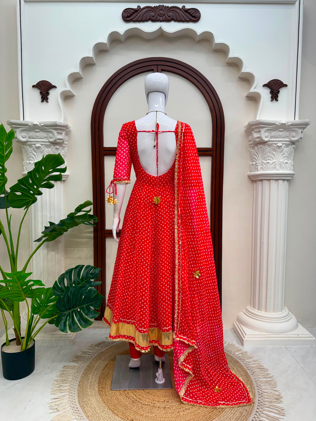 Digitally Printed Faux Georgette Flared Anarkali Set with Micro Cotton Pant & Dupatta
