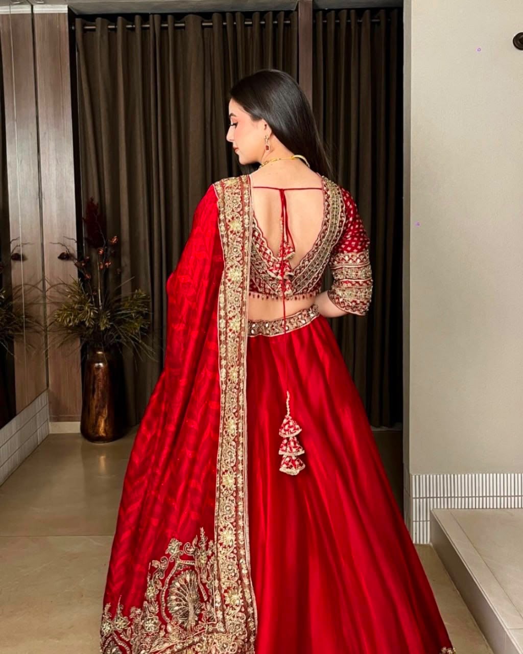 Heavy Chinon Silk Lehenga Choli Set with Sequence Coding Work & Digital Print Dupatta