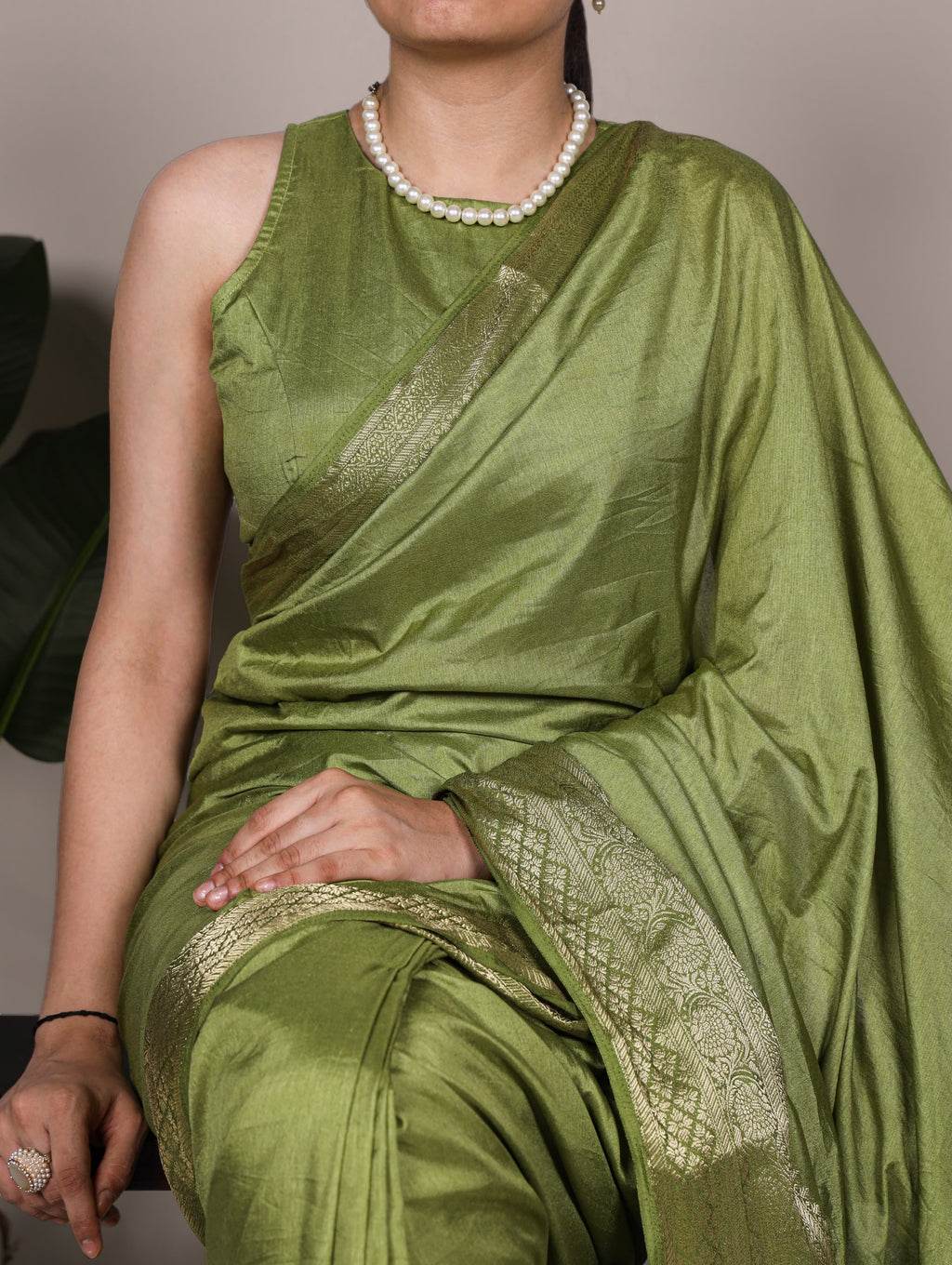 Nylon Dola Silk Saree with Zari Weaving Stripe Pallu