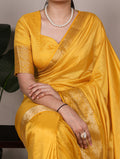 Nylon Dola Silk Saree with Zari Weaving Stripe Pallu