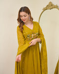 Pure Viscose Mul Chanderi Kurta Set with Embroidered Dupatta