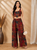 Exclusive Jimmy Organza Co-Ord Set (Blouse & Bottom)