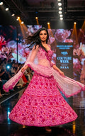 Pretty in Pink Sequins & Zari Embroidered Net Lehenga Choli Set with Dupatta