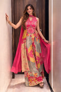 Premium Pure Chinon Handwork Kurti Suit Set with Chiffon Dupatta