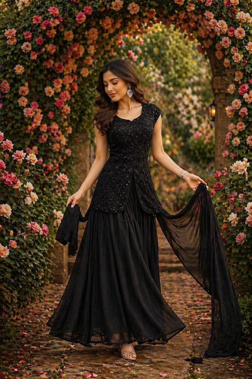 Exclusively Readymade Party Wear Fox Georgette Suit Set