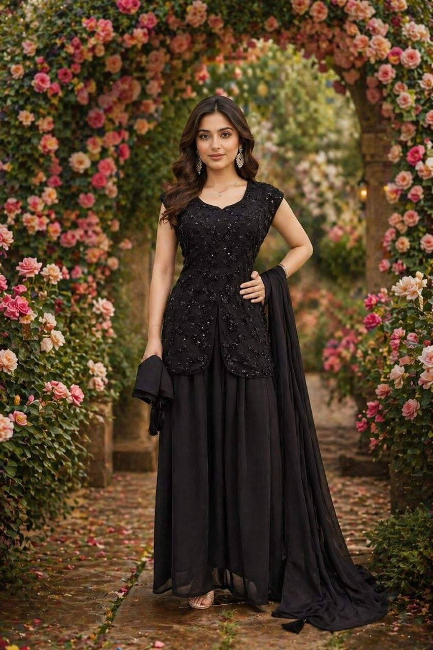 Exclusively Readymade Party Wear Fox Georgette Suit Set