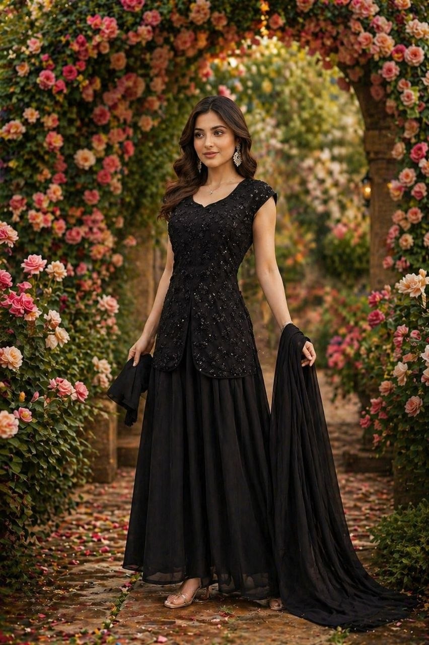Exclusively Readymade Party Wear Fox Georgette Suit Set