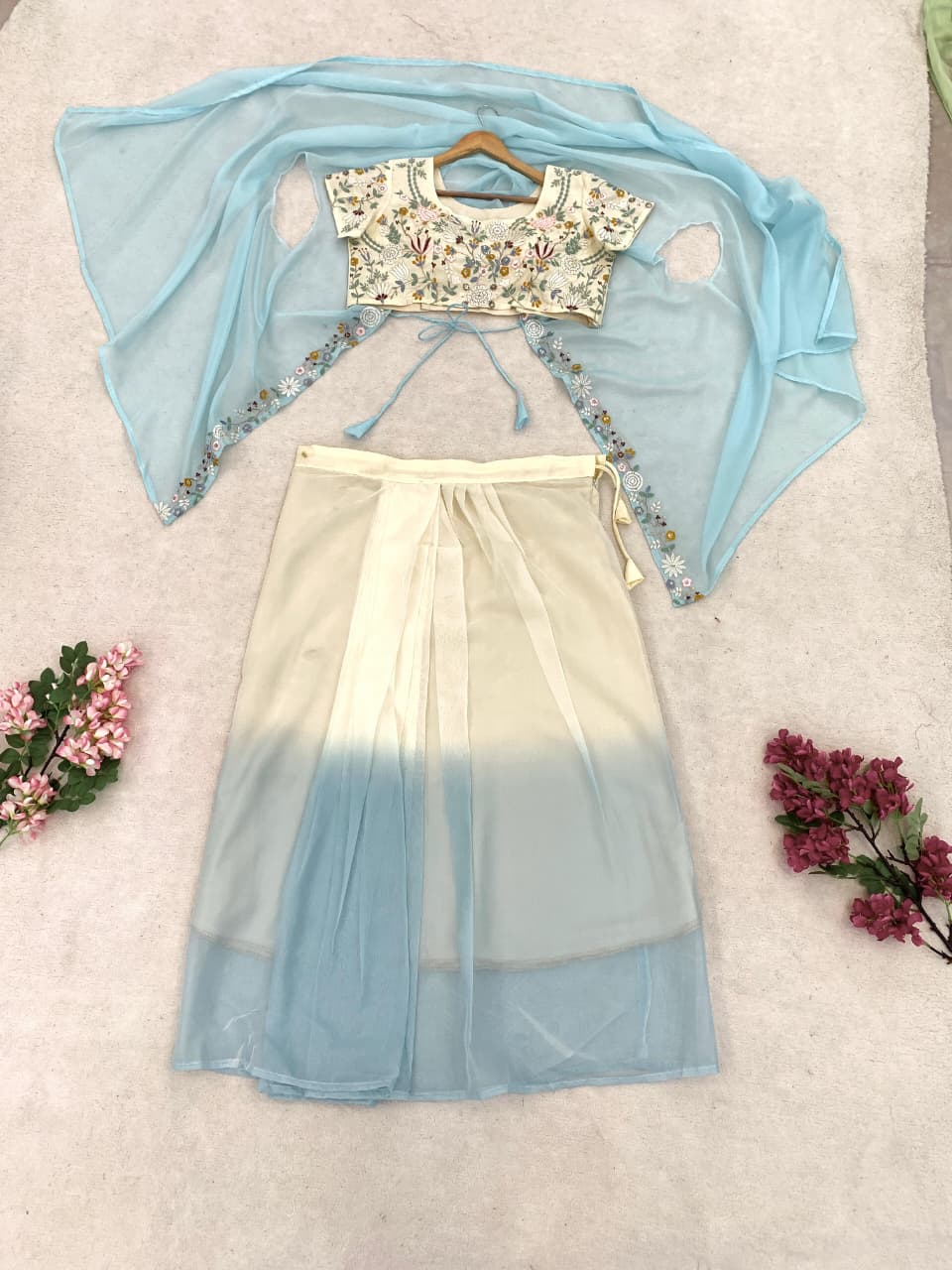 Trending Party Wear Shrug with Lehenga Set