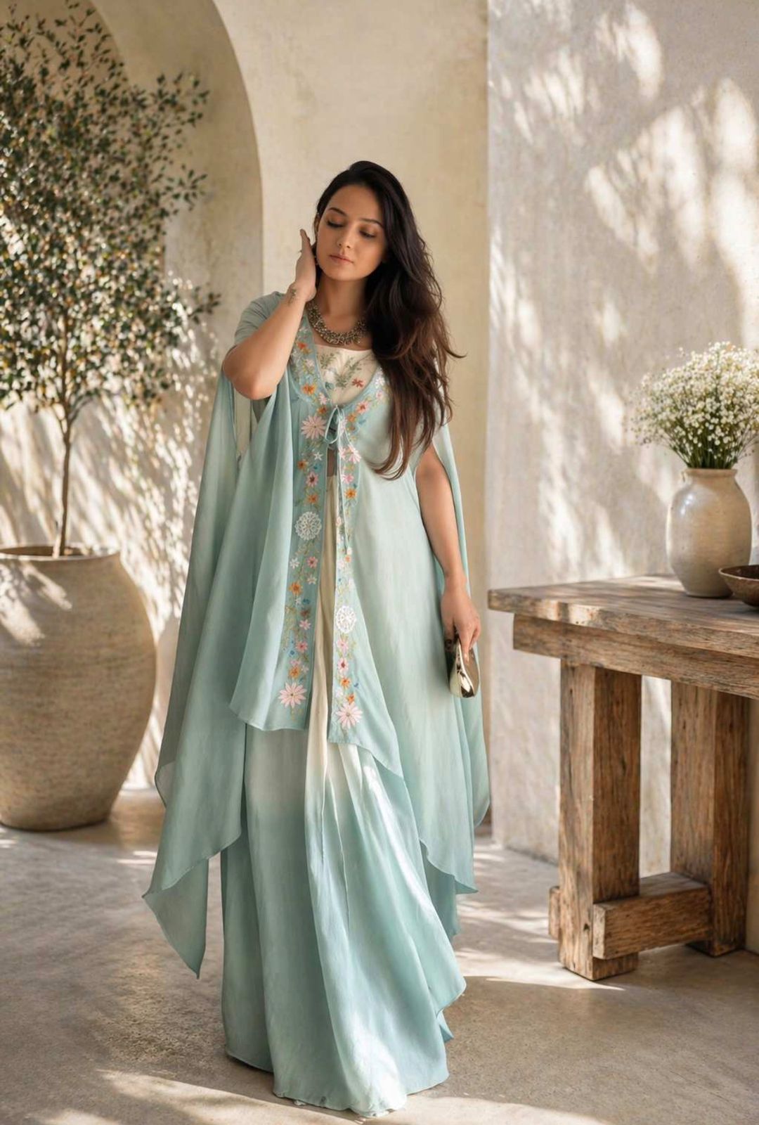 Trending Party Wear Shrug with Lehenga Set