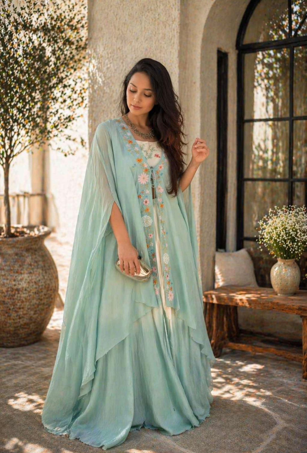 Trending Party Wear Shrug with Lehenga Set