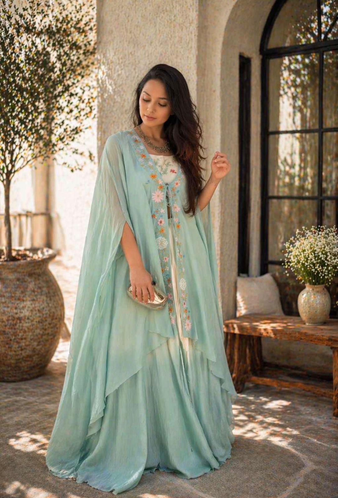 Trending Party Wear Shrug with Lehenga Set