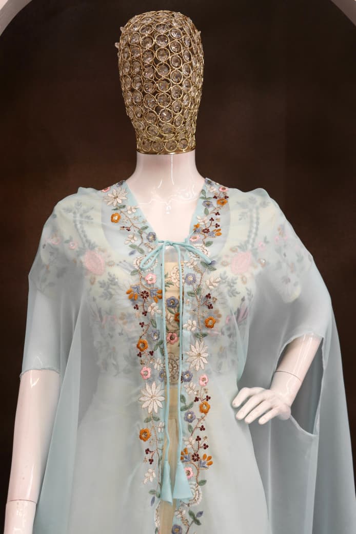 Trending Party Wear Shrug with Lehenga Set