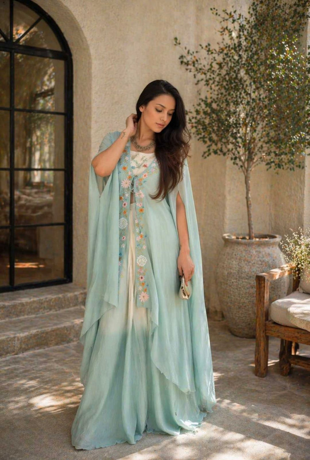 Trending Party Wear Shrug with Lehenga Set
