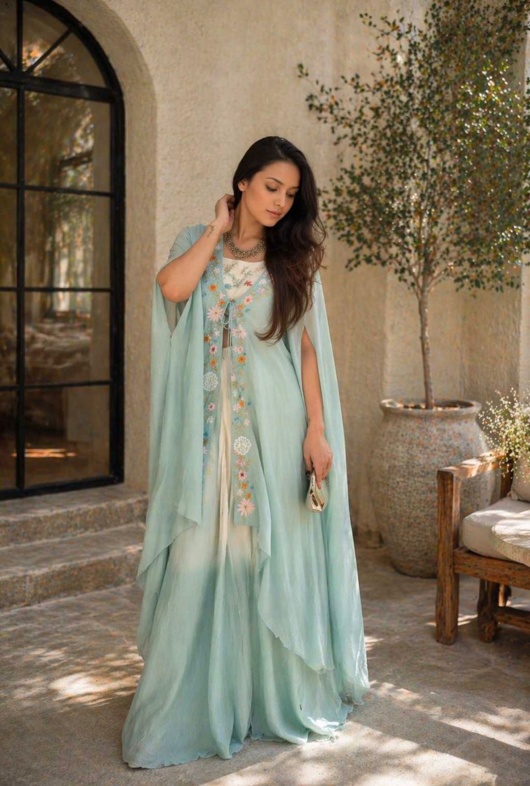 Trending Party Wear Shrug with Lehenga Set