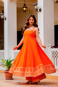 Exclusive Bandhani Silk Gown Set – Real Mirror & Embroidery Handwork