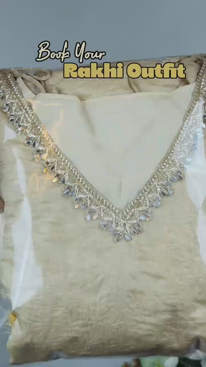 Women's Doremon Crush Palazzo Suit Set with Real Mirror Work & Dupatta