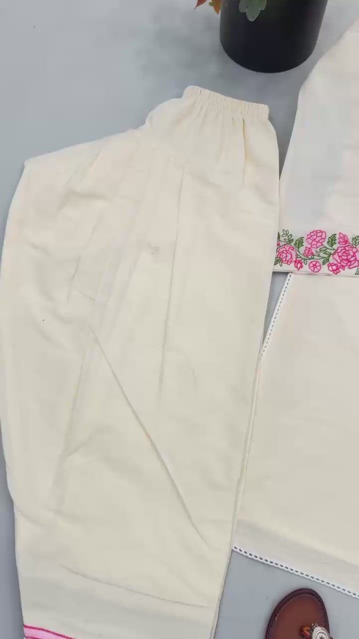 Premium Designer Khadi Cotton Embroidered Co-ord Set